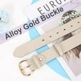 thumbnail image 3 of Women Leather Belt for Jeans Pants Gold Buckle Lady Casual Dress Waist Belt, 3 of 7