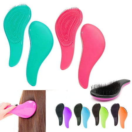 3 Detangling Brushes Wet Dry Hair Brush Magic Handle Tangle Salon Styling