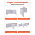 thumbnail image 4 of VEVOR Office Divider Privacy Partitions, 2-Pack, 72" x 48" Room Divider Walls, PET Workstation Cubicle Partition with Outlet Covers, Freestanding Privacy Panels for Office Library School, 4 of 9