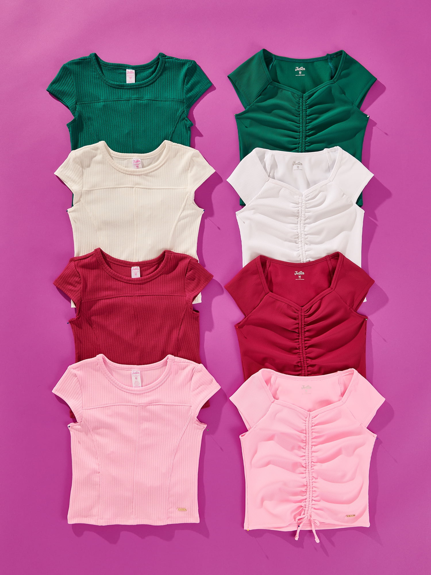 Justice Girls Cinch Base Layer Top, Sizes XS - XLP