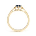 thumbnail image 2 of Angara Natural 0.6 Ct. Blue Sapphire with Diamond Classic Ring in 14K Yellow Gold for Women (Ring Size: 11.5), 2 of 8