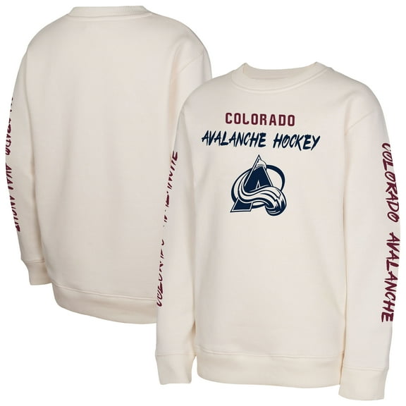 Youth Cream Colorado Avalanche Star Power Pullover Sweatshirt