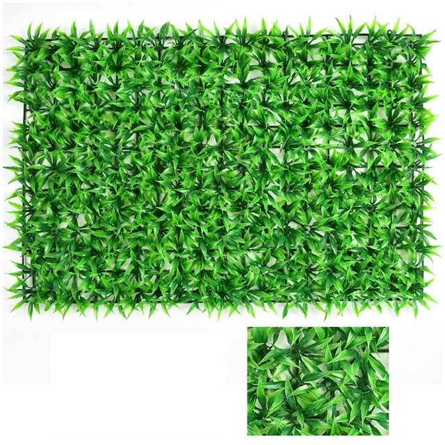Panel de seto artificial de boj de 40 x 60 cm | Decoración de pared con plantas artificiales | Follaje de plástico PE realista | Cubierta para valla de pared interior y exterior | Fácil de limpiar