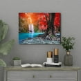 thumbnail image 2 of Fall Forest Wall Art Nature Landscape Canvas Prints Season Mountain Waterfall Pictures Wall Decor fro Bathroom Bedroom Red Tree Park Paintings Modern Frame Artwork Kitchen Home Decorations 12x16\u201d, 2 of 6