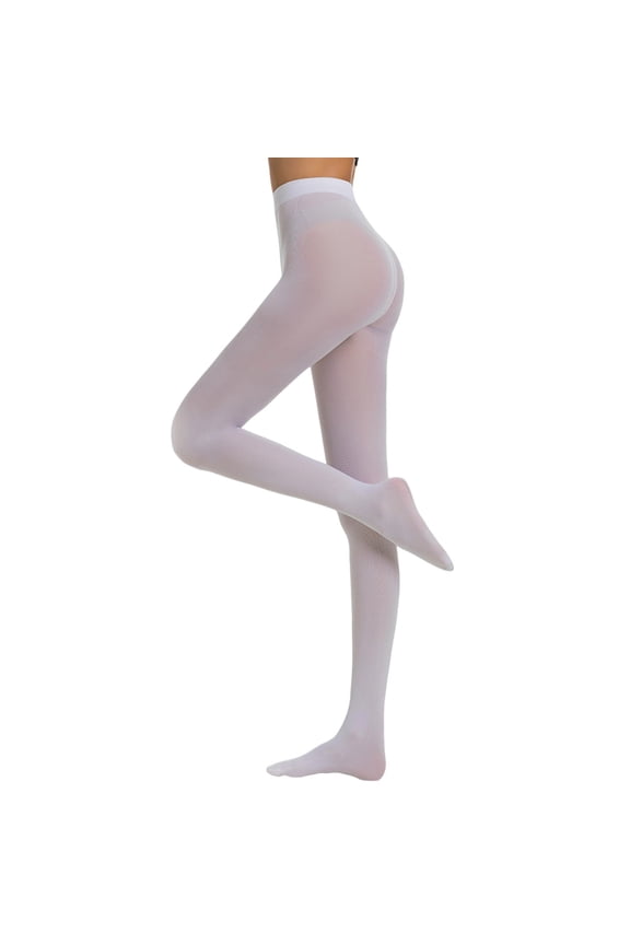 Panty Hose Women's - Womens Fashion Solid Color High Elasticity Stockings Bottom Slip Silk Pantyhose - White Xl