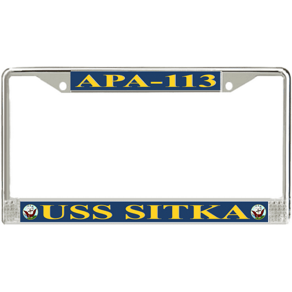 USS Sitka APA-113 License Plate Frame