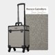 thumbnail image 3 of Byootique Rolling Makeup Train Case Cosmetic Case Portable Makeup Organizer Suitcase with Removable Wheels Cosmetic Trolley Organizer Makeup Artist Salon,Rococo GainsBoro, 3 of 9