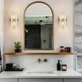 thumbnail image 2 of Modern Gold Wall Sconces 2-Light Frosted Glass Wall Light 2 Pack, 2 of 6