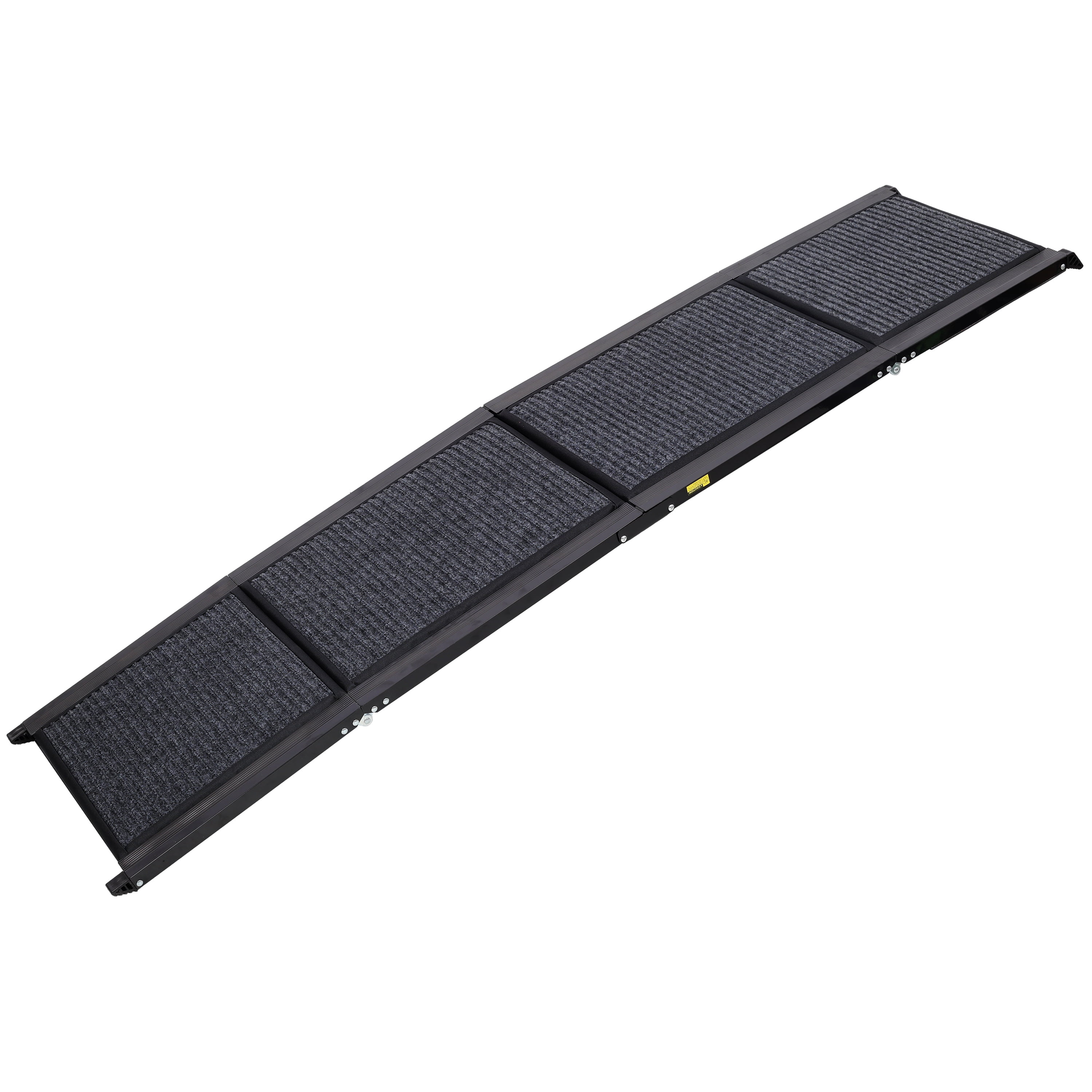 Quad Fold Dog Ramp for SUVs Trucks, 62.3" Extra Wide Non-Slip Felt Surface, Aluminum Alloy Frame Supports 150 LBS, Portable Pet Ramp for Medium Large Dogs