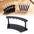 thumbnail image 3 of Pen Display Stand, 6 Slot Plastic Pen Holder Rack, 2 Tier Clear Organizer For Makeup Brushes And Cosmetics, Desk Storage Display (Multicolor ,17.5*6), 3 of 9