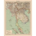 thumbnail image 2 of Schrader 15x18 White Modern Wood Framed Museum Art Print Titled - Asia Indochina - Schrader 1908, 2 of 4