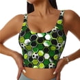 thumbnail image 1 of Balery Soccer1 Sujetadores deportivos con espalda cruzada para mujer, acolchados, sin costuras, de alto impacto, ideales para yoga, gimnasio, entrenamiento y fitness.-X-Large, 1 of 8