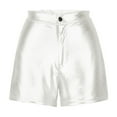 thumbnail image 5 of FNFYFH Women's Metallic Shiny Shorts Stretch Disco Skinny Metallic Shorts High Waist Shiny Rave Short Hot Pants, 5 of 6