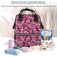 thumbnail image 4 of Yiaed Orchids Flowers Print Multi-Function Travel Backpack Nappy Bags, Nursing Bag, Fashion Mummy, Roomy Waterproof for Baby Care, Stylish and Durable, 4 of 5
