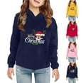 thumbnail image 3 of Penkiiy Baby Toddler Kids Boy Girl Solid Christmas Prints Casual Pocket Hoodie Sweatershirt Pullover Yellow Clearance for 4-5 Years, 3 of 8