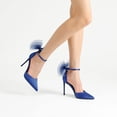 thumbnail image 5 of Zapatos de Tacón de Satén Azul para Mujer DREAM PAIRS SDPU2322W con Tacón de 10 cm, 5 of 5