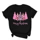 thumbnail image 2 of Puntoco Blusa de manga corta con estampado de moda para mujer, divertida camiseta de cuello redondo, 2 of 3