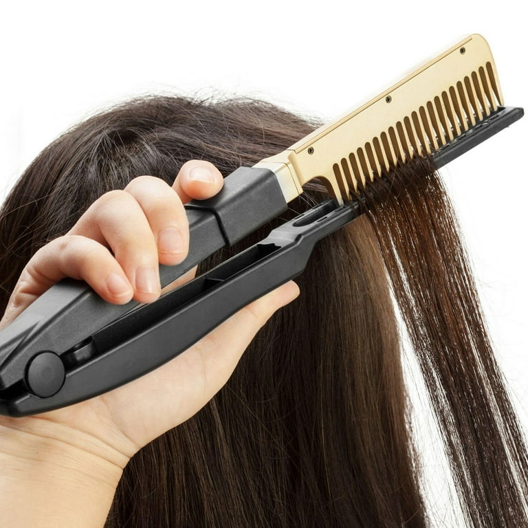 Hot Comb Hair Straightener -Electric Hot Comb Electric Straightening Comb Hair Comb, High Heat Press Comb Multifunctional Hair Straightener Brush - Hot Comb Hair Straightener -Electric Hot Comb Electric Straightening Comb Hair Comb, High Heat Press Comb Multifunctional Hair Straightener Brush -
