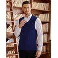 thumbnail image 3 of COOFANDY Mens V Neck Sweater Vest Knitted Sleeveless Solid Casual Lightweight Pullover Vest, 3 of 6