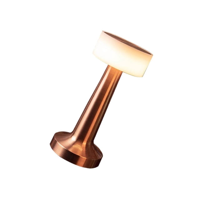 facefd Lampe de Table Sans Fil 3W Lampe de Bureau pour Chambre à Coucher avec Veilleuse LED Charge USB Bronze