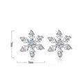 thumbnail image 3 of 925 Silver Zircon Snowflake Flower Earrings Ear Stud Jewelry Women Gifts-default, 3 of 5