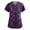 17#Dark Purple, variant on Halloween Ghost Nurse Scrubs Top Women V Neck Medical Uniforms Short Sleeve Comfortable Work Shirt Dark Purple 3XL
