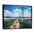 thumbnail image 2 of Designart "Electric Horizons Power Lines wall art II" Power Lines Floater Framed Canvas Art Print, 2 of 7