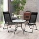 thumbnail image 4 of Sillas de Jardín Costway Set de 2 Plegable Respaldo Regulable Negro 72 x 62 x 116 cm, 4 of 10