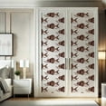 thumbnail image 4 of S4Sassy Self-Stick Decorative Boho Wallpaper, Fish Motif Wall Paper, Plain Vinyl Waterproof Contact Paper, Brown, 25"X60" Removable Renter Friendly Wall Covering For Bedroom, Dining Room, 4 of 9