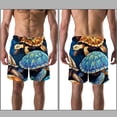 thumbnail image 3 of luoweisi Men's Beach Shorts Quick Dry Swim Trunks with Mesh Lining Sea Turtle L, 3 of 5
