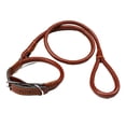 thumbnail image 1 of Circle T - Collar redondo para perro de cuero curtido en roble, negro,, 1 of 5