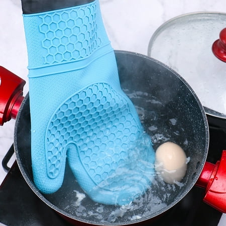 

Decor Store 1Pc Waterproof Heat Resistant Silicone Mitt Triple Layer Hot Pads Oven Glove for Kitchen