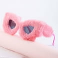 thumbnail image 3 of Gafas de sol con forma de ojo de gato difusas, creativas, cómodas, ligeras y suaves para niñas. Rosa, 3 of 9