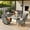 Black, variant on Vcatnet 7 Pieces Outdoor Patio Furniture Set High Back All Weather Wicker Conversation Set with Swivel Chairs & Coffee Table, Gray