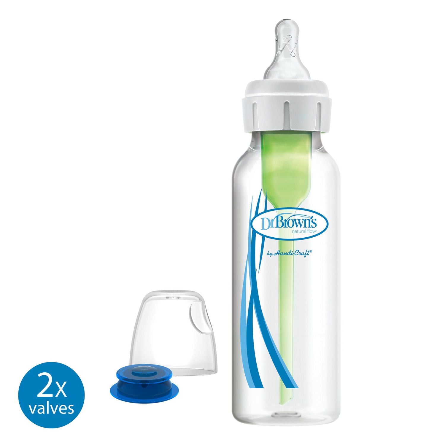 Dr. Brown's Natural Flow Specialty Feeding System with Anti-Colic Baby Bottle and Infant Paced Feeding Valve Starter Kit, 4oz and 8oz