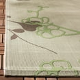 thumbnail image 5 of SAFAVIEH Courtyard Christian Floral Indoor/Outdoor Area Rug, 4' x 5'7", Natural/Olive, 5 of 10