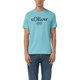 thumbnail image 3 of s.Oliver Camiseta para hombre, pack de 4 - básica, estampado logo, cuello redondo, algodón Azul claro/Azul oscuro/Gris oscuro/Negro L (Large), 3 of 7