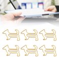 thumbnail image 1 of Cute Dog Shape Paper Clips, 100pcs Metal Bookmark Clips for Students Stationery, Skid Resistance, 1 of 7