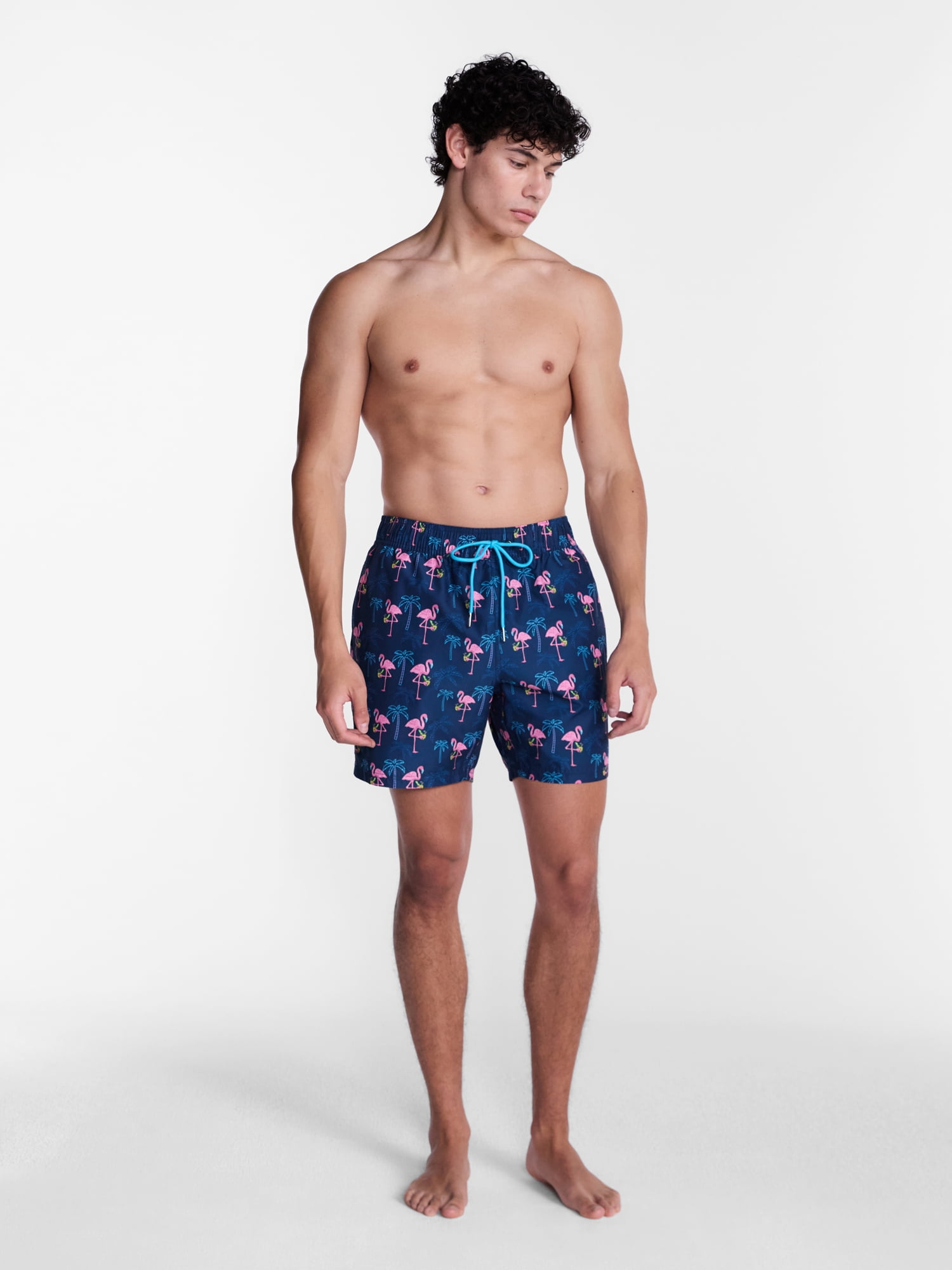 Party Sharks Men's Swim Trunks, 6.5" Inseam, Sizes S-XL
