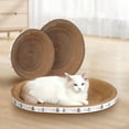 thumbnail image 2 of Cat Scratcher Cardboard Round Oval Cat Scratch Pad Bowl Nest for Indoor Cats Grinding Claw Round Cat Scratching Board, 2 of 8