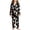 00-Black1478, variant on WOYY Girls Halloween Pajamas Long Sleeve Button Down Shirt Pants Sleepwear PJs, Sizes 3-14