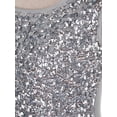 thumbnail image 5 of Anna-Kaci Womens Sparkle & Shine Glitter Sequin Embellished Sleeveless Round Neck Tank Top, 5 of 6
