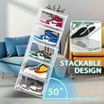 Shoe Box Stackable Clear Sneaker Storage Box Plastic Sneaker Boxes for