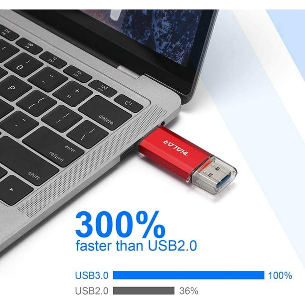 THKAILAR Clé USB 128Go, 2 in 1 USB C 3.1 Flash Drive Dual Cle USB