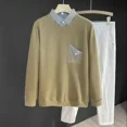 thumbnail image 3 of Sudaderas para hombre, otoño coreano, jersey de algodón 100℅, nuevas y originales, ropa de calle de alta marca, ofertas de ropa de lujo, polos XL para hombre, 3 of 4
