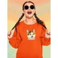 thumbnail image 2 of Surprised Kitten Sweatshirt Women -Kayomi Harai Designs, Female Large, 2 of 4