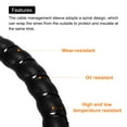 thumbnail image 4 of Spiral Cable Wrap 9.8ft 22mm Cable Management Sleeve PP Insulation Cord Organizer Computer Wire Black with Tape, 4 of 5
