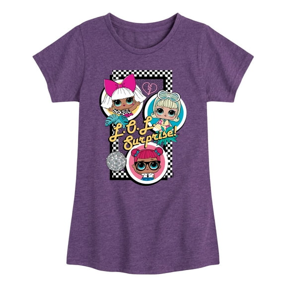 LOL Surprise! Dolls - Retro Style Dolls - Toddler & Youth Girls Short Sleeve Graphic T-Shirt