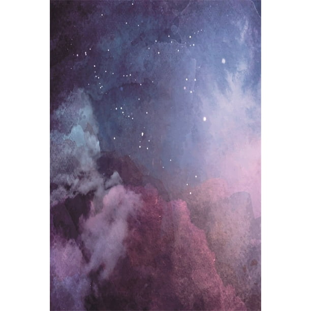 Hellodecor Polyster 5x7ft Dreamy Starry Sky Backdrop Universe