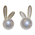 thumbnail image 2 of Pendientes de tuerca Sirena Perla Animal Minnieouse para Navidad Halloween Acción de Gracias, 2 of 6